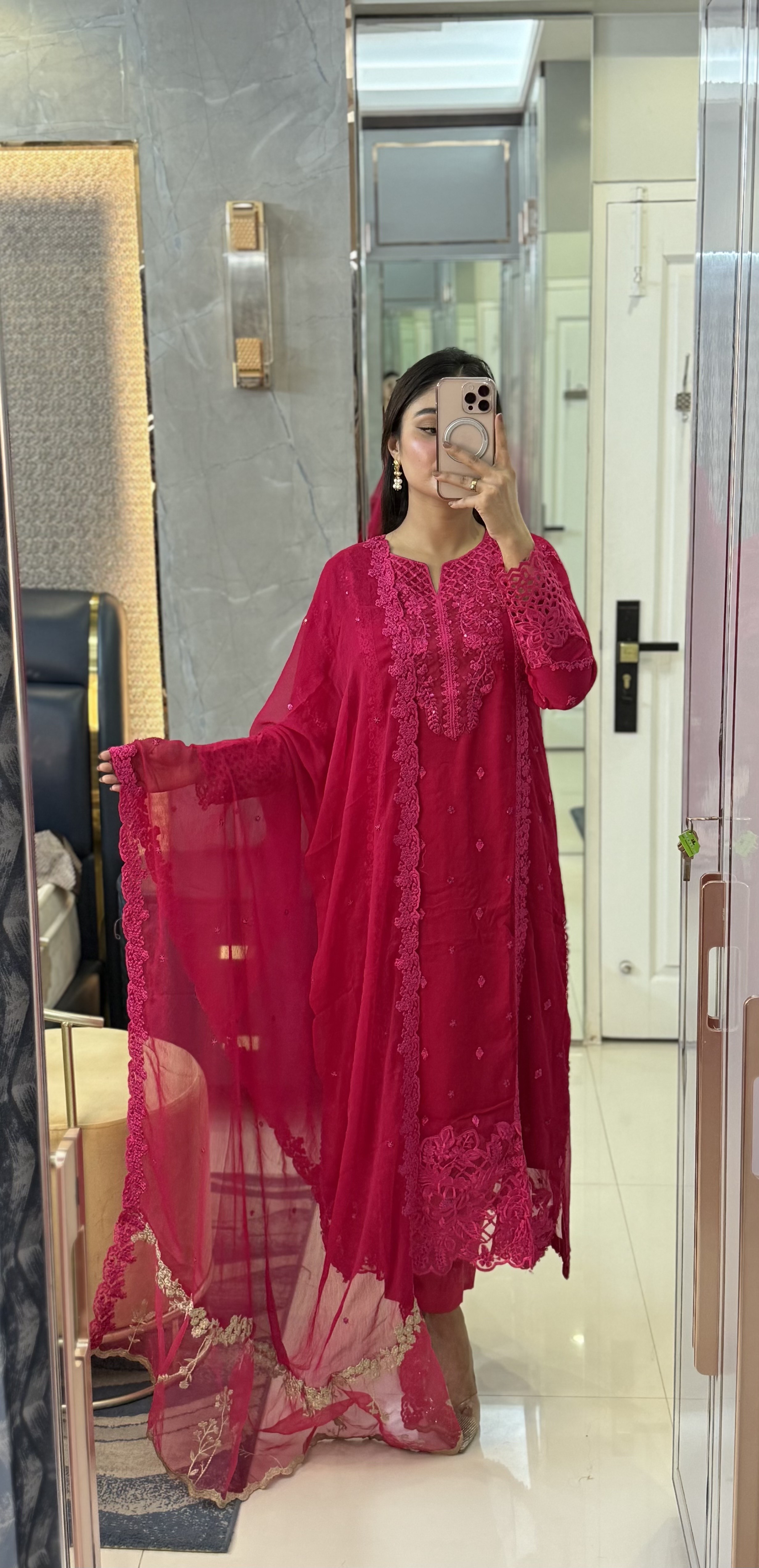 Deep Raspberry Color Dress Azure deep raspberry chiffon dress